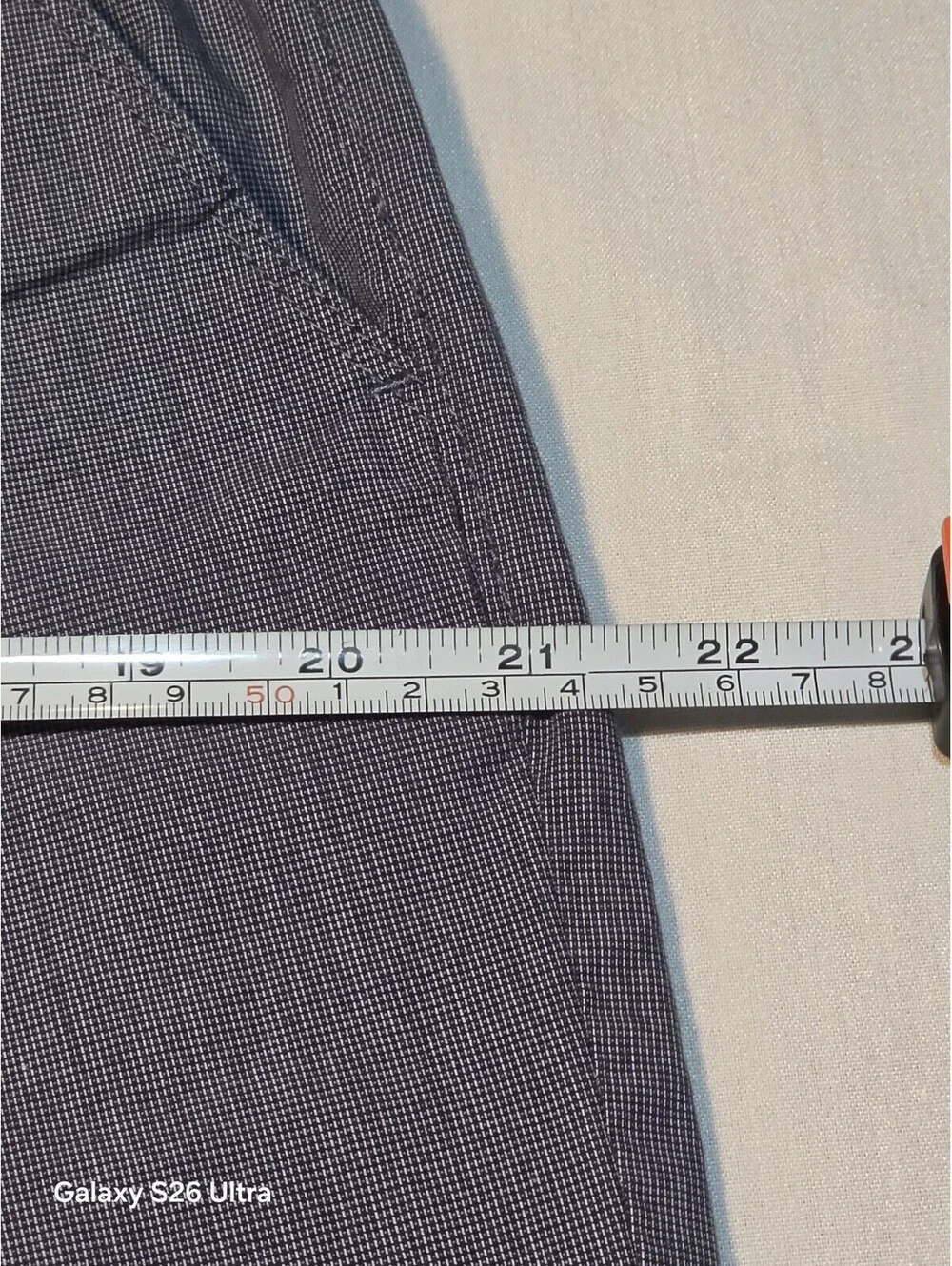 Express Slim Fit Men's Cotton Pants 33x30 Blue Checkered